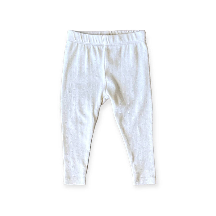 Pointelle Knit Stretch Baby Leggings Pants (Organic Cotton)