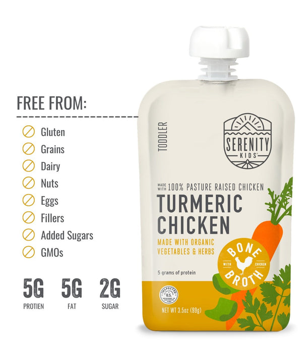 Serenity Kids Turmeric Chicken with Bone Broth Pouch