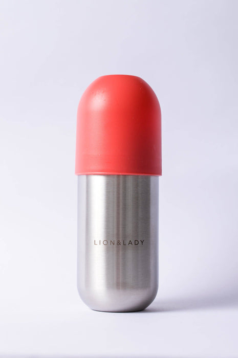 Lion & Lady Toddler Straw Cup - 350ml 18/8 Stainless Steel