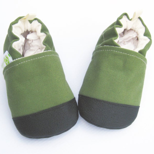 Little Pitterpat Fern Canvas Non-Slip Soft Sole Shoes