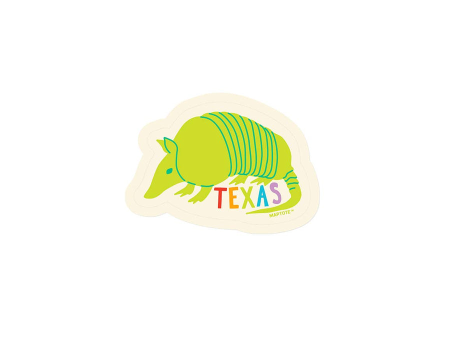 Maptote Texas Rainbow Armadillo Sticker