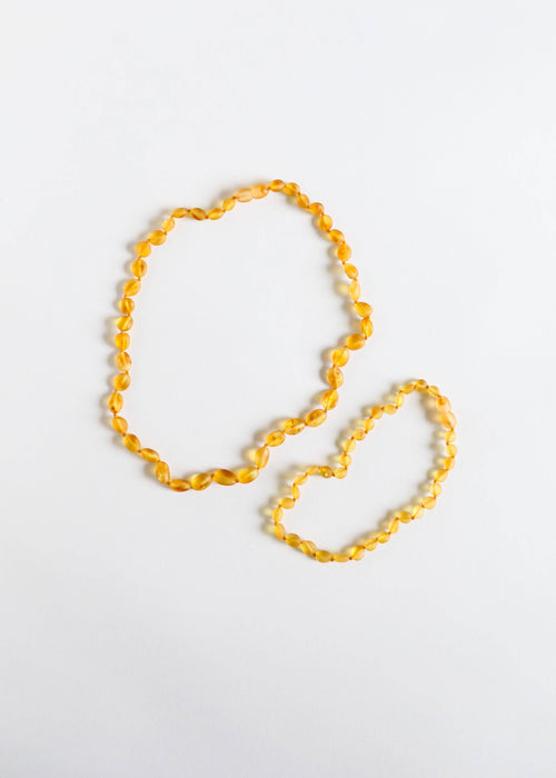 Raw Honey Baltic Amber || Classic || Beaded Necklace