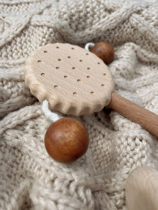Cookie Shaped Wooden Spinning Drum