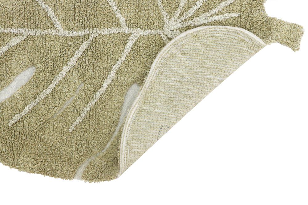 Lorena Canals Mini Monstera Washable Rug (Olive)