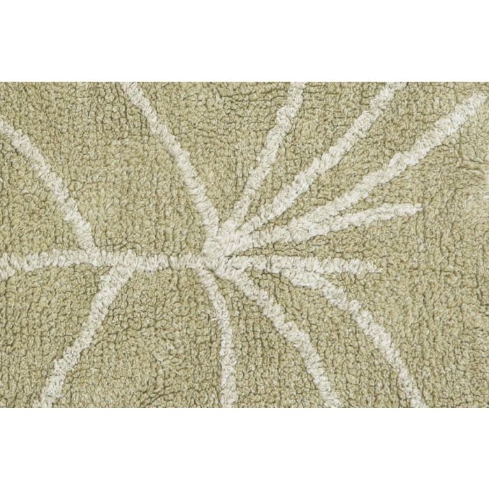 Lorena Canals Mini Monstera Washable Rug (Olive)