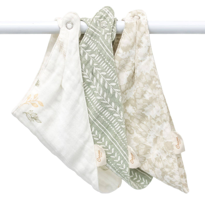 Willow Sage Muslin Cotton Bandana Baby Bib (3 Pack)