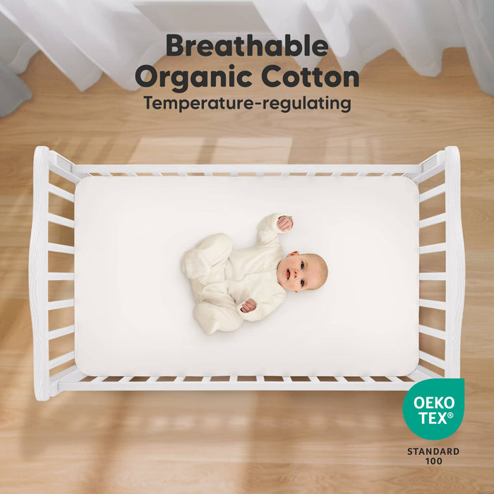 2-pack Organic Cotton Fitted Crib Sheet
