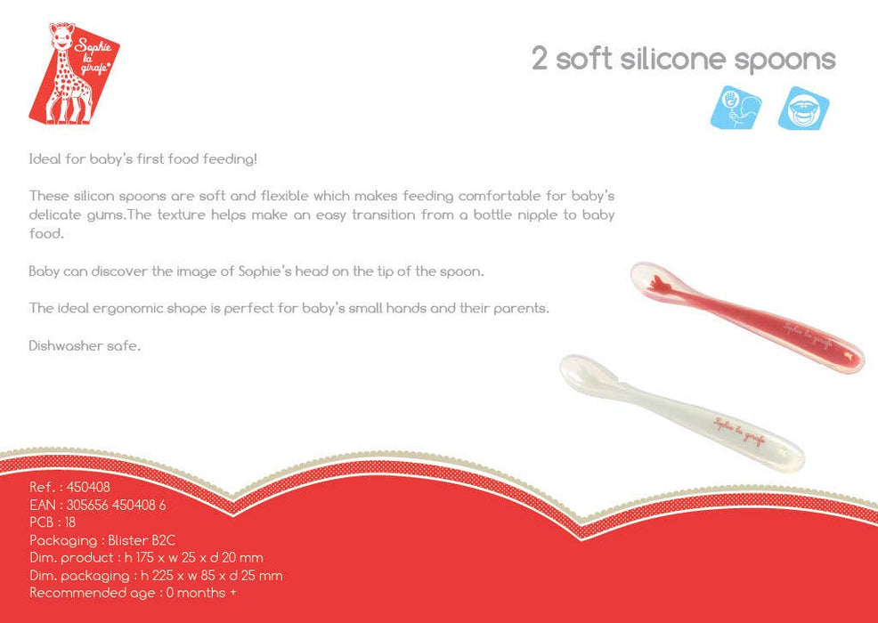 Batch of 2 Silicon Soft Spoons