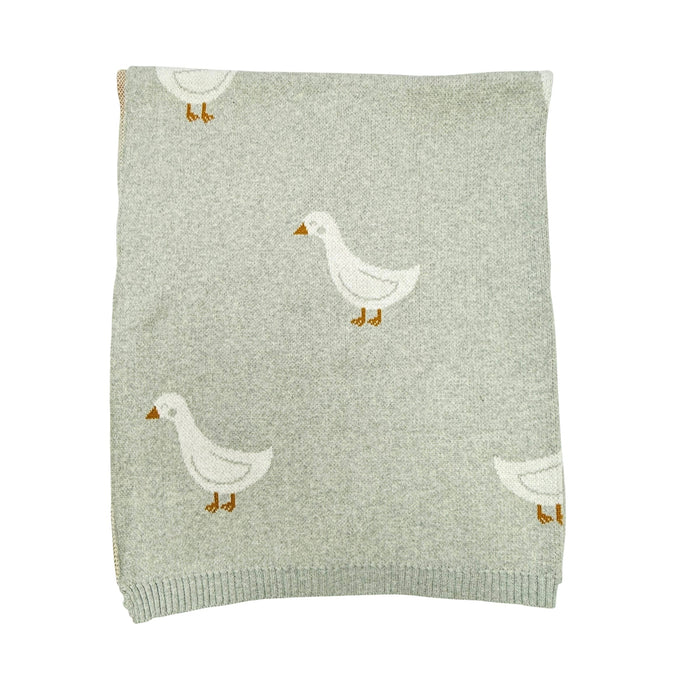 Viverano Organics Duck Waddle - Organic Jacquard Knit Baby Blankets