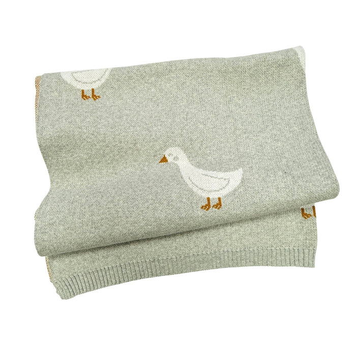 Viverano Organics Duck Waddle - Organic Jacquard Knit Baby Blankets