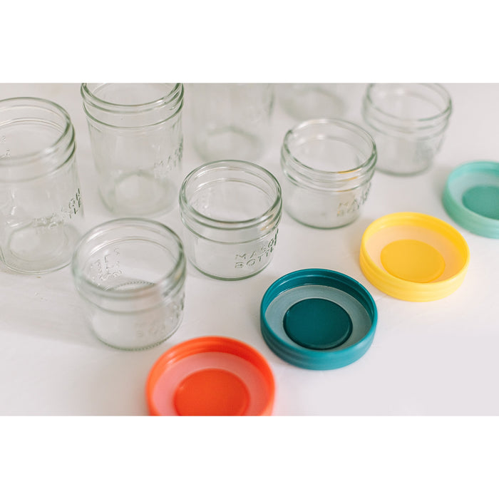 Mason Bottle Plastic Mason Jar Storage Lids, Single-Piece