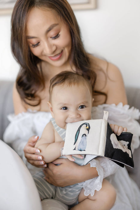 Baby’s Black & White Crinkle Book Made With Organic Cotton