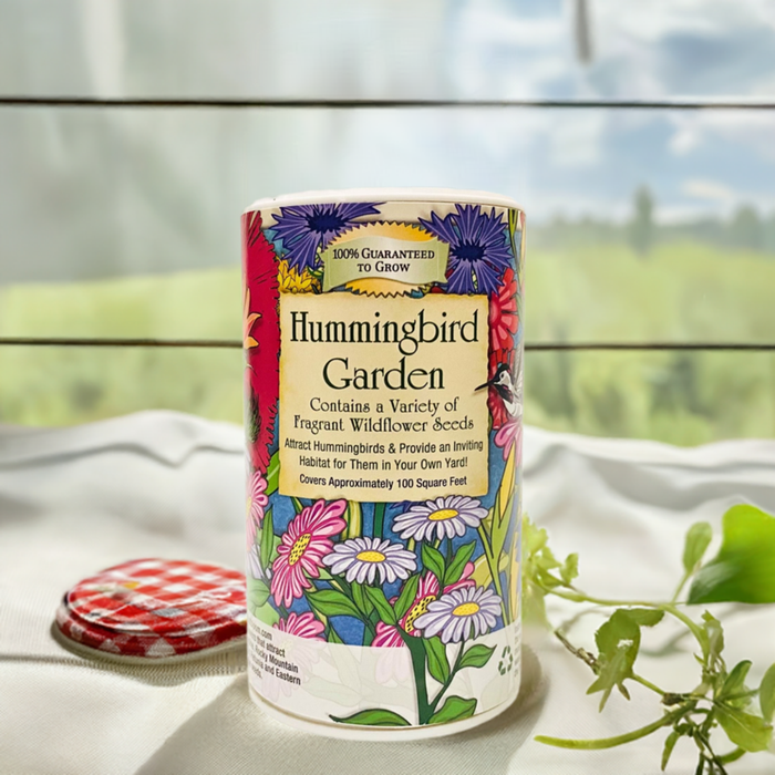 Hummingbird Shaker Garden Can Seed Kit