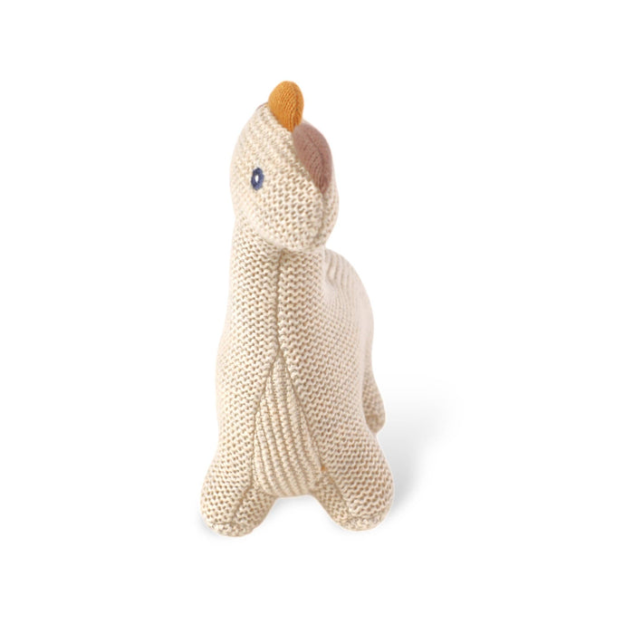 Dino Knit Stuffed Animal Soft Baby Toy (Organic Cotton)