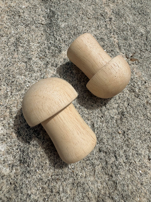 Oak Wood Mushroom Rattle Baby Shaker