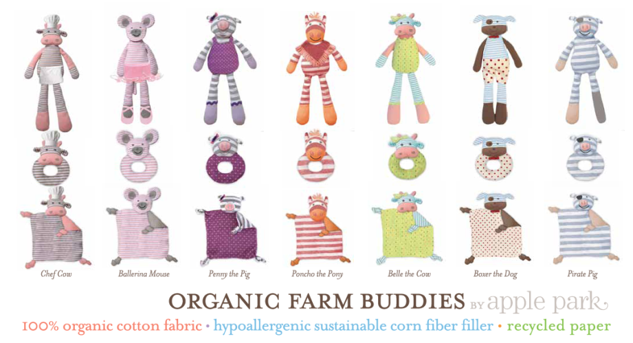 Organic Farm Buddies 14" Plush Toy