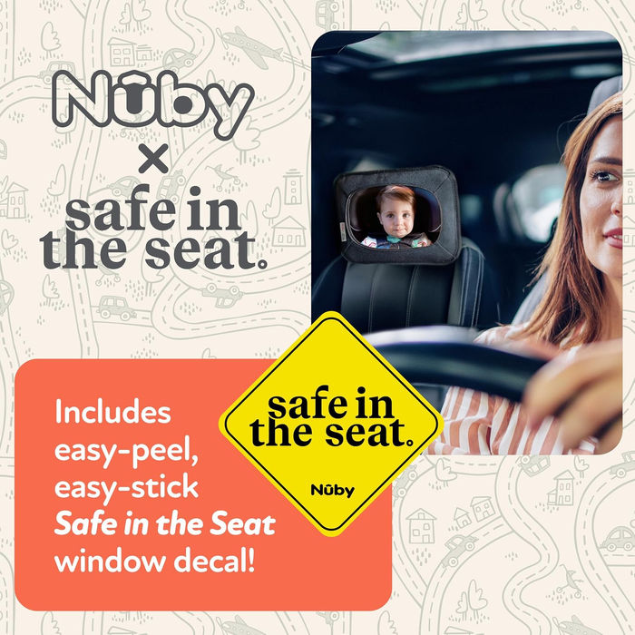 Nuby x Safe in the Seat Backseat Baby Mirror