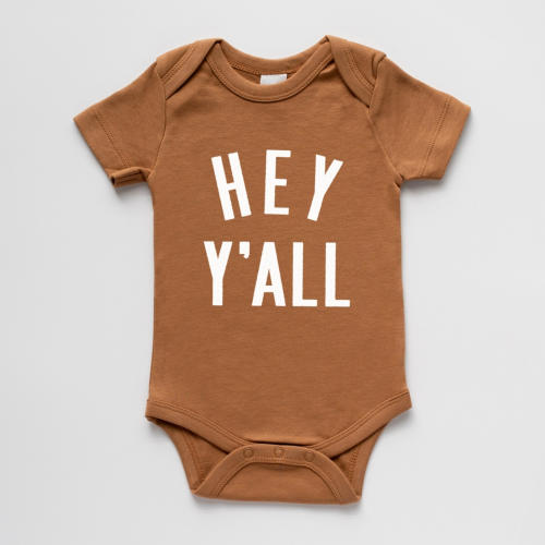 Gladfolk Hey Y'all Organic Baby Bodysuit