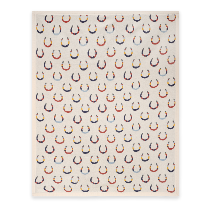 Horseshoe - Organic Cotton Jacquard Knit Baby Blanket