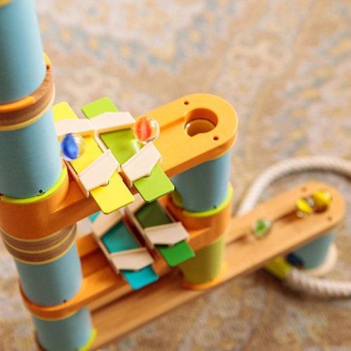 Fat Brain Toy Co. Bamboo Builder Marble Run