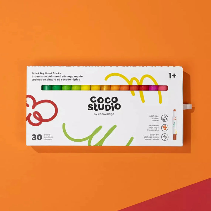 Coco Village Quick Dry Paint Sticks Set | 30 colors