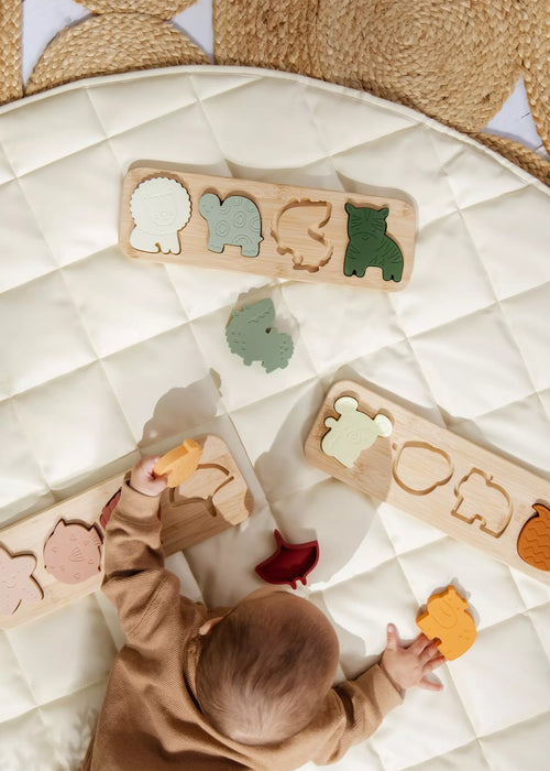 Coco Village Silicone Puzzle on Wooden Plate | Savana