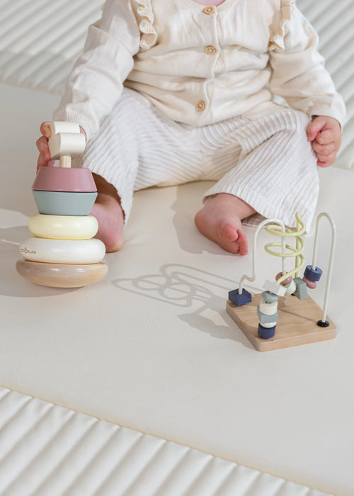 Coco Village Wooden Baby Toy Gifting Set Stacking Rings & Bead Maze