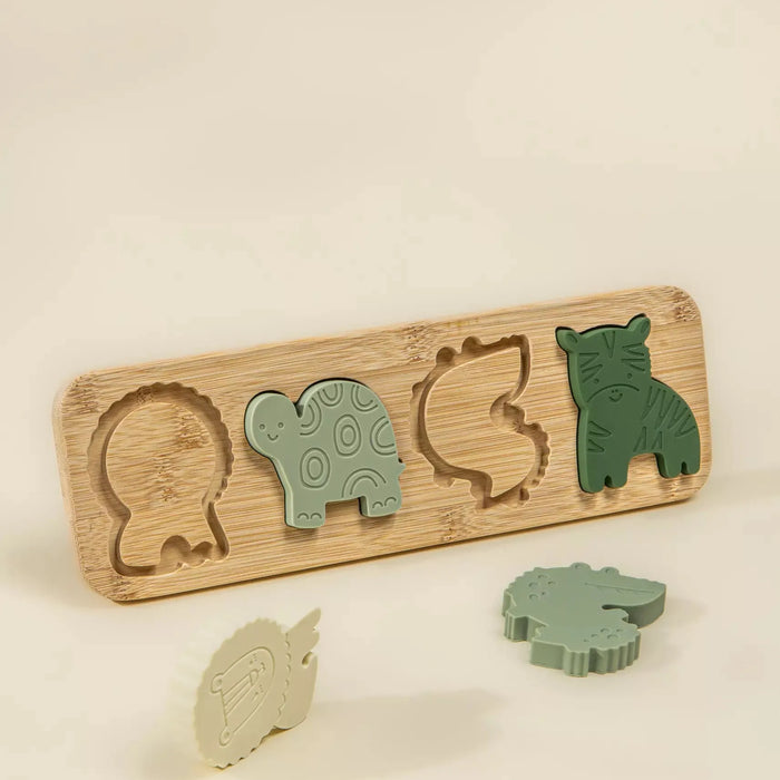 Coco Village Silicone Puzzle on Wooden Plate | Savana