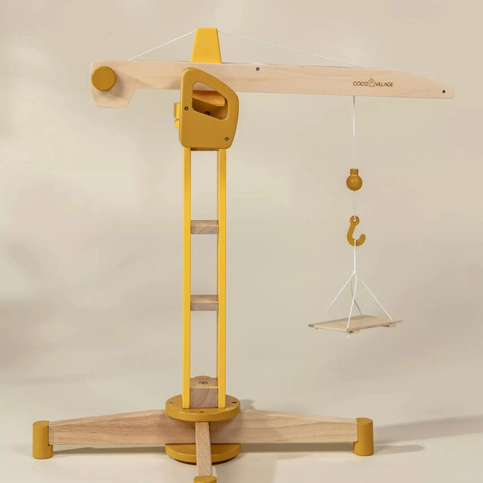 Coco Village Oversized Wooden Construction Crane