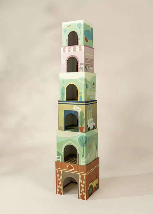 Coco Village Set of 6 Oversized Stacking Boxes -The Countryside