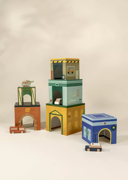 Coco Village Set of 6 Oversized Stacking Boxes | The Buildings