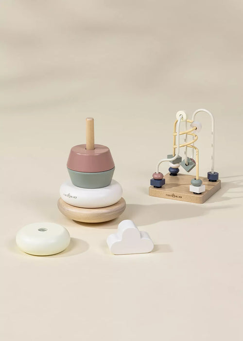Coco Village Wooden Baby Toy Gifting Set Stacking Rings & Bead Maze
