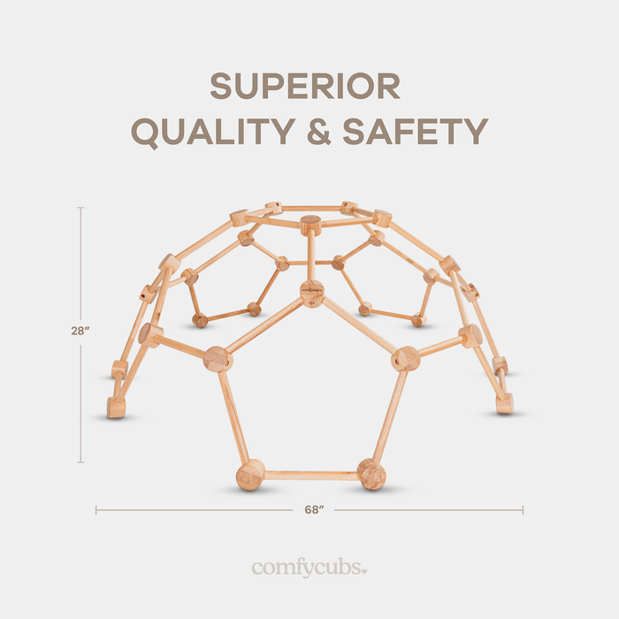 Wooden Toddler Play Gym, Montessori Climber by Comfy Cubs