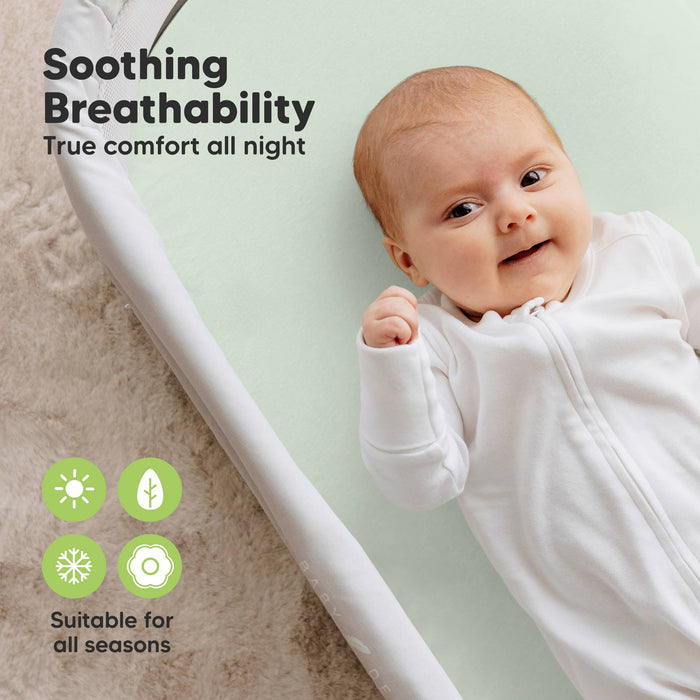 Soothe Fitted Bassinet Sheets for Baby Girls, Boys