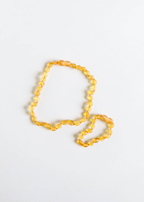 Raw Honey Baltic Amber || Classic || Beaded Necklace