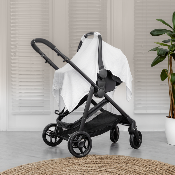 Baby Car Seat Cover, Large Car Seat Canopy by Comfy Cubs