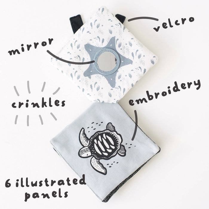 Wee Gallery Crinkle Pages Stroller Activity Toy for Baby - Ocean