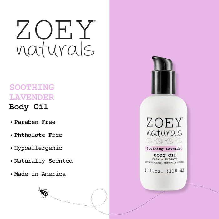 Zoey Naturals Soothing Lavender Body Oil - 4oz