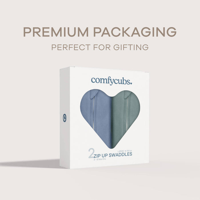 Easy Zipper Wrap 2 Pack Swaddle Blanket by Comfy Cubs