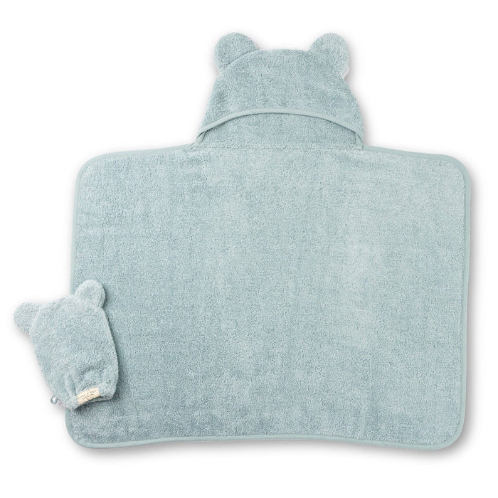 Bella Tunno | Hooded Towel + Wash Mitt Set Fog