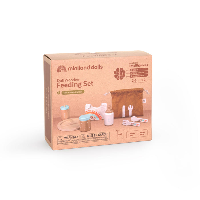 Miniland Educational Doll Wooden Feeding Set