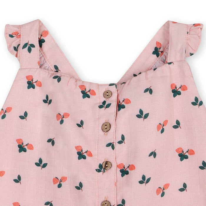 Strawberry Ruffled Baby Jumpsuit (Organic)