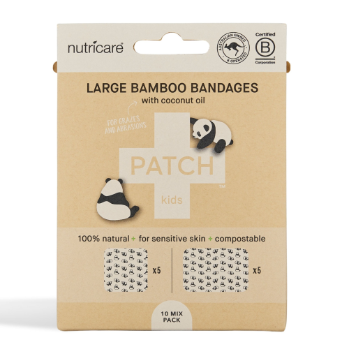 Patch Bamboo Bandages Coconut Oil Adhesive Large Bandages - 10 strips