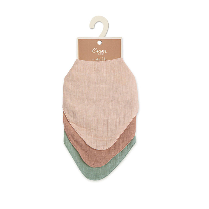 Muslin 3-Pc. Bib Set - Rose