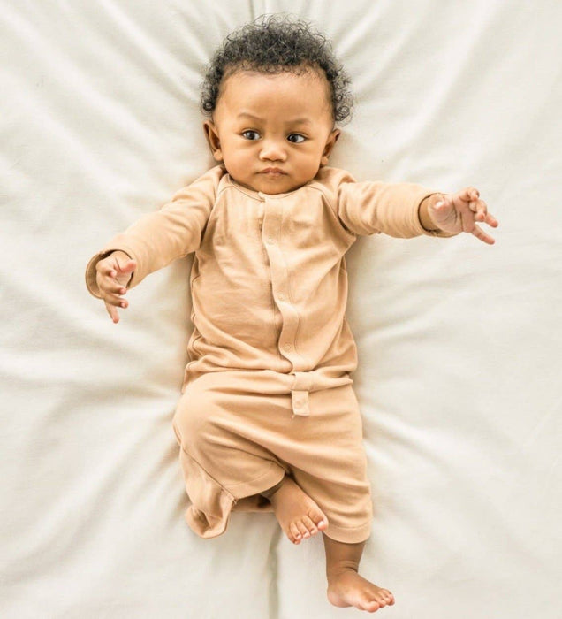 24 Hour Convertible Sleeper Baby Gown - Sandstone