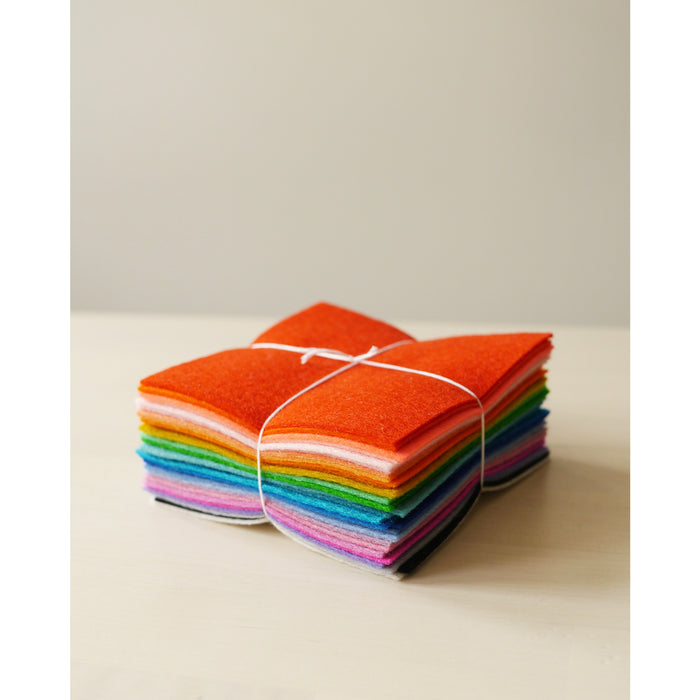 Fair Play Projects 100% Wool Felt 4" Rainbow Bundle (twenty-six 4" pieces)