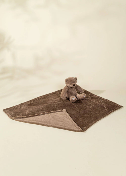 Coco Village Bear Plush Toy Snuggling Blanket
