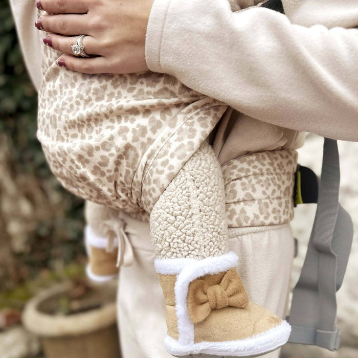 Boba Bliss Baby Wrap Carrier in Sand Leopard