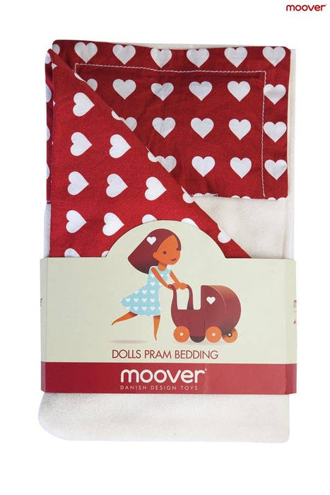 Dolls pram classic bedding set Red