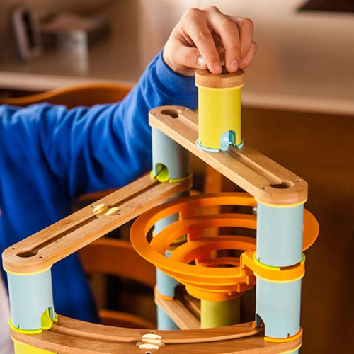 Fat Brain Toy Co. Bamboo Builder Marble Run